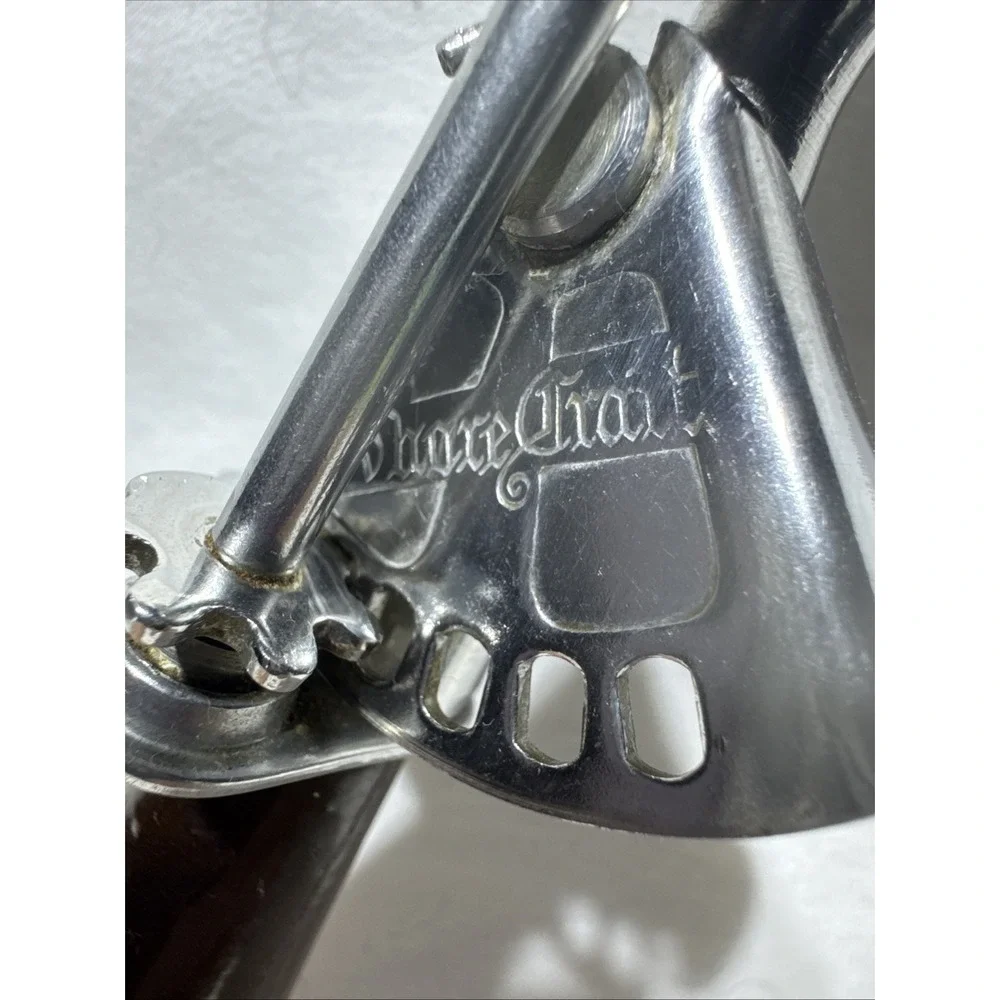 Vintage Shore Craft 16 Ice Cream Scoop Wood‎ Handle 1950s Stainless/Wood EUC